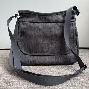 LL Bean Gray Expandable Crossbody Travel Bag